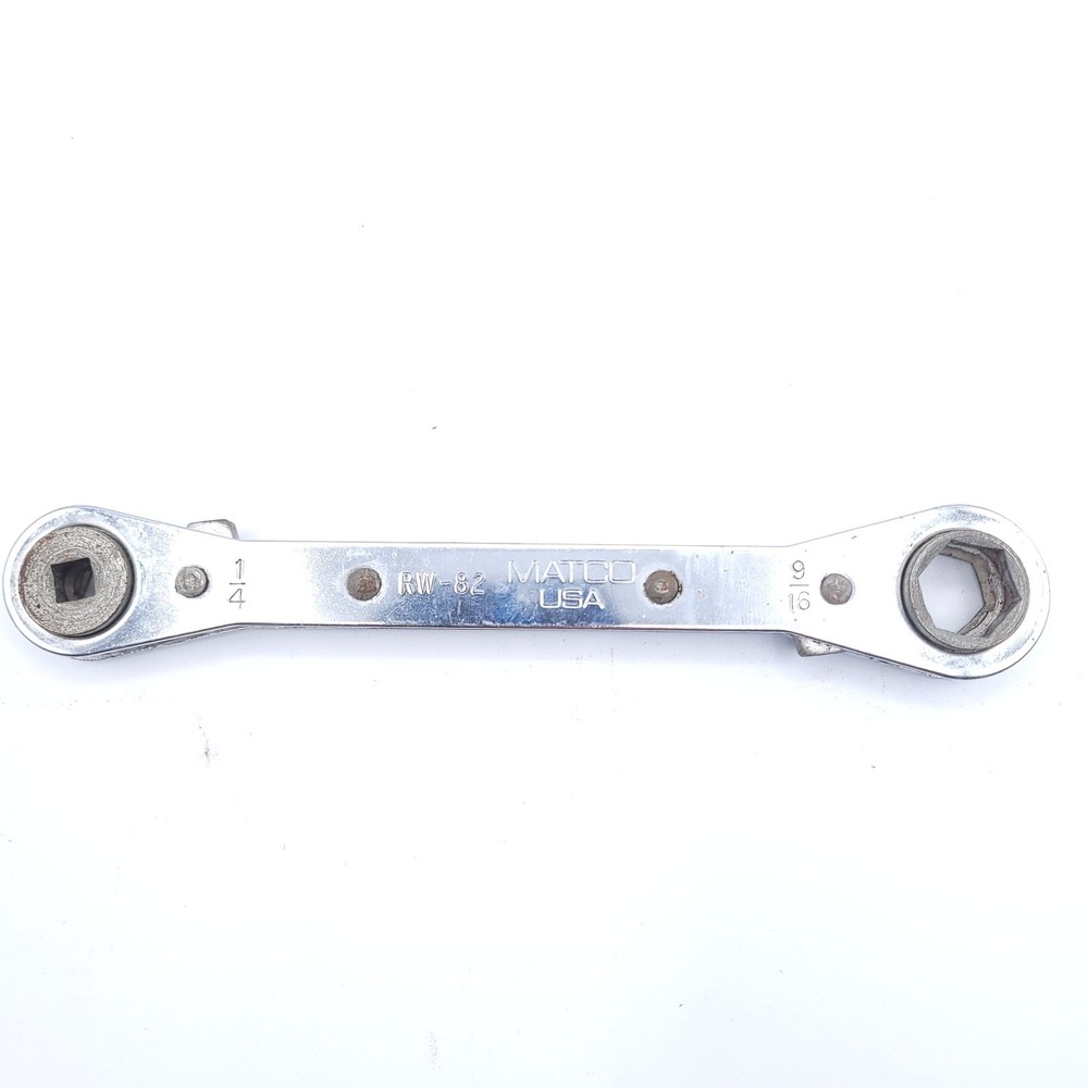 Matco USA Refrigeration Ratchet Wrench RW-82 1/4" 3/16" 1/2" 9/16"